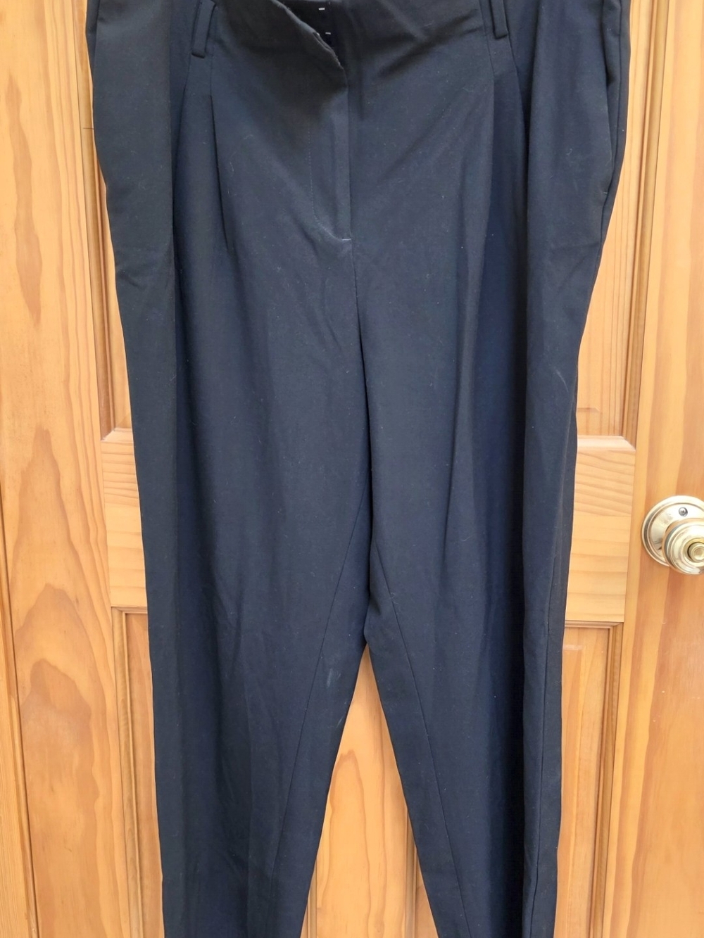 LOFT Black Straight-Leg Dress Trousers
